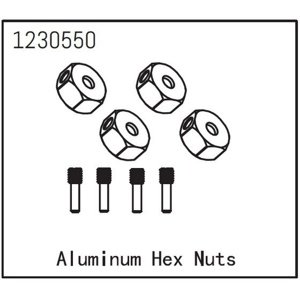 Aluminum Hex Nuts (4) RC auta RCobchod