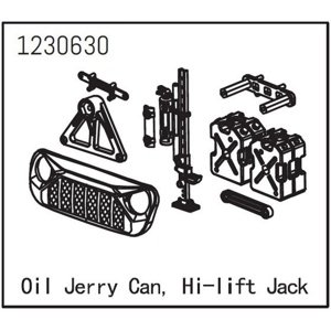 Grill, Oil Jerry Can and High Lift Jack RC auta RCobchod