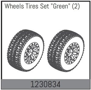 1230834 - Wheel Set 110x45mm - Green (2) RC auta RCobchod