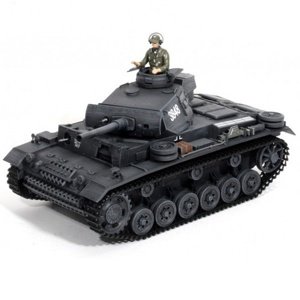 RC tank 1:16 Torro Panzer III., 2.4GHz, Airbrush Grey, BB střely, kouř, zvuk Tanky TORRO RCobchod