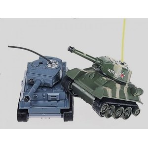 Bojující RC mini tanky - 2ks v balení - Tiger vs T-34  RCobchod