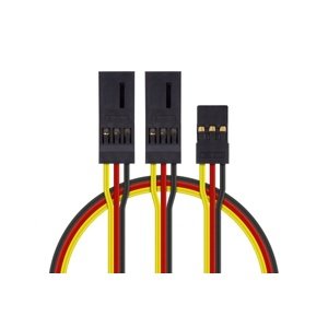 4701 S "Y"-kabel JR plochý silný krátký 150mm (PVC) Konektory a kabely RCobchod