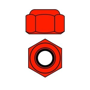 Hliníkové Nylon STOPmatky M4 - červené - 10 ks. Příslušenství auta RCobchod
