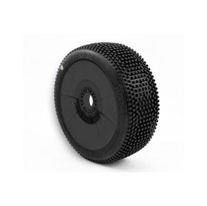 HOT DICE V2 BUGGY C1 (SUPER SOFT) nalepené gumy, černé disky, 2 ks. Příslušenství auta RCobchod