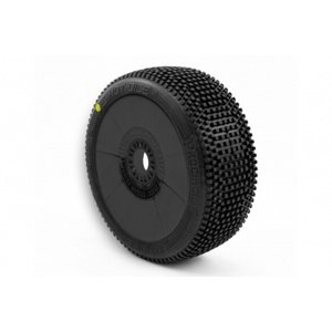 HOT DICE V2 BUGGY C2 (SOFT) nalepené gumy, černé disky, 2 ks. Příslušenství auta RCobchod