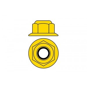 Hliníkové Nylon STOPmatky M5 s ploškou - žluté - 10 ks. Příslušenství auta RCobchod
