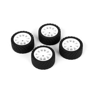 CARTEN nalepené M-Rally gumy na bílých 10 papr. diskách +1mm, 4 ks. Příslušenství auta RCobchod