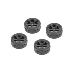 CARTEN nalepené profil gumy 26mm na černých 5 papr. diskách, 4 ks. Kola RCobchod