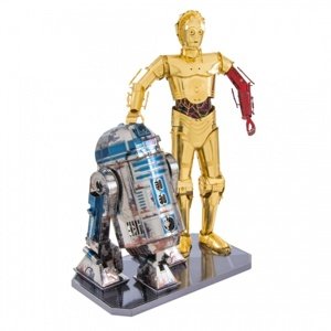 Metal Earth Luxusní ocelová stavebnice Star Wars - C-3PO + R2-D2 Box verze Autodráhy a stavebnice IQ models