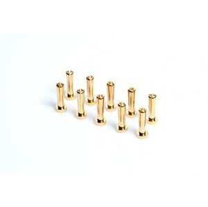 4mm/G4 Gold Works Team/zlaté konektory, 18mm, 10ks. Konektory a kabely RCobchod