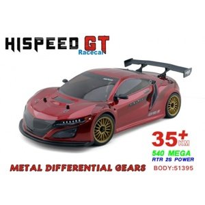 HSP GT 1/10 2,4 GHz Brushed On-road, Červený Modely aut RCobchod