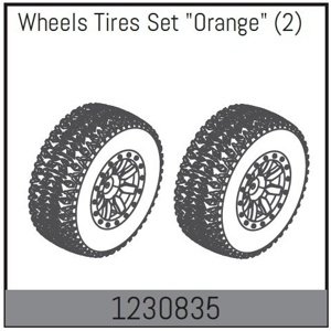 1230835 - Wheel Set 110x45mm - Orange (2) RC auta RCobchod