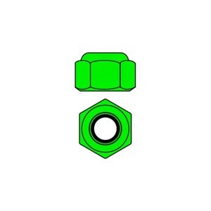 Hliníkové Nylon STOPmatky M2 - zelené - 10 ks. Příslušenství auta RCobchod