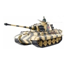 RC tank 1:16 Torro King Tiger, IR, zvuk, kompletně v kovu, balení v dřevěné bedně Tanky TORRO RCobchod