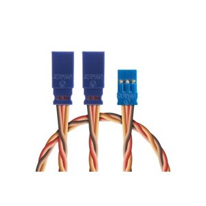Y-kabel 300mm JR 0,50qmm kroucený silikonkabel, 1 ks. Konektory a kabely RCobchod