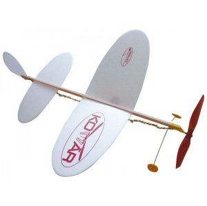 Igralet populární KOMÁR na gumu bílo-červená RC vrtulníky a letadla RCobchod
