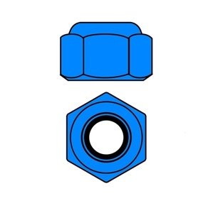 Hliníkové Nylon STOPmatky M2 - modré - 10 ks. Příslušenství auta RCobchod