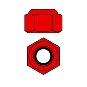 Hliníkové Nylon STOPmatky M2 - červené - 10 ks. Příslušenství auta RCobchod