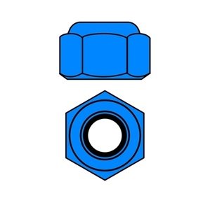 Hliníkové Nylon STOPmatky M4 - modré - 10 ks. Příslušenství auta RCobchod