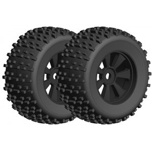 Off-Road 1/8 Monster nalepené gumy - Gripper - černé disky - 1 pár Příslušenství auta IQ models