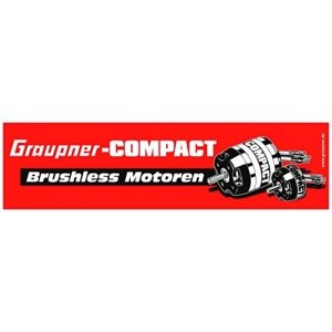 Banner reklamní " GRAUPNER COMPACT Brushless motory" 3400x960mm Propagace RCobchod
