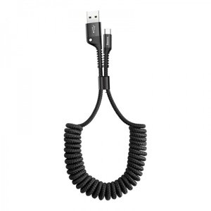 Baseus Spring-loaded USB-C cable 1m 2A (Black) PC a GSM příslušenství RCobchod