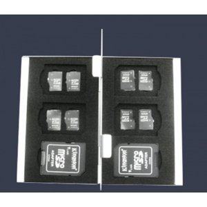 Pouzdro na paměťové SD / micro SD karty (stříbrný) Doporučené příslušenství RCobchod