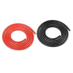 Silikonový kabel 3,5qmm, 14AWG, 2x1metr, černý a červený Konektory a kabely RCobchod